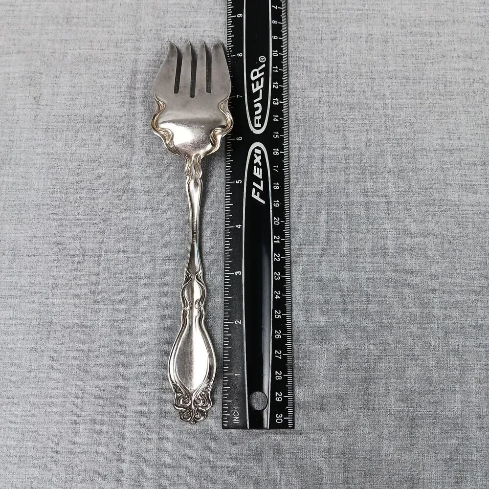 J.B.Cross Silver Plate Serving Fork Ornate Art Deco Style Vintage Replacement